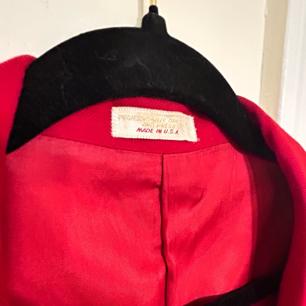 2-Piece Vintage Red Wool Lined Blazer and Wool Lined Shorts Suit Set:GCC - Picture 10 of 10